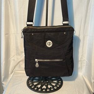Baggallini naples convertible backpack - Black with Tan interior
